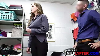 Milf shoplifter anal fucked for stealing lipstick